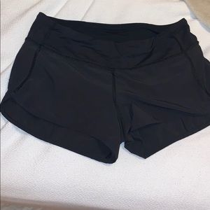 Black lulu shorts. 2.5 inseam